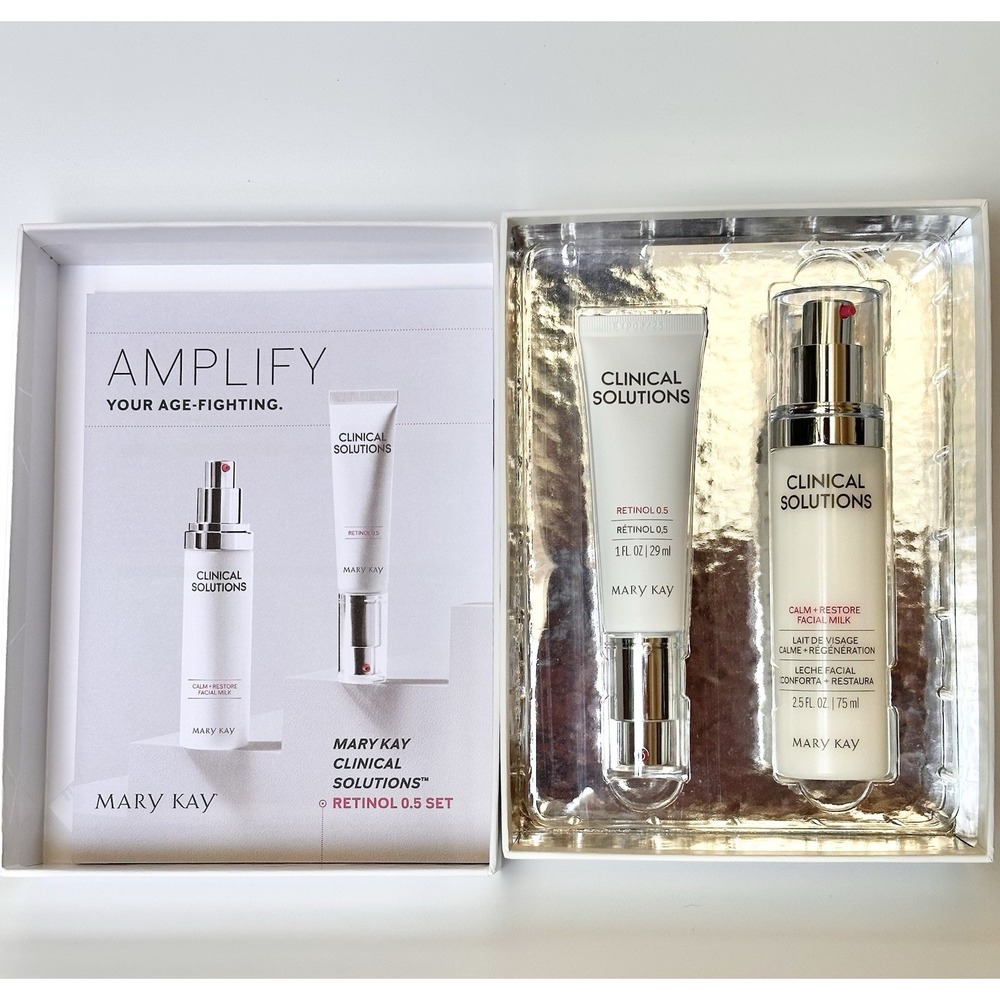 Mary Kay Clinical Solutions Retinol 0.5 Set Calm Restore Facial Milk NEW IN BOX